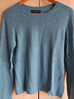 Tahari Teal Crewneck Sweater